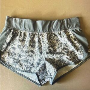 Gray Printed Women’s Athletic Shorts